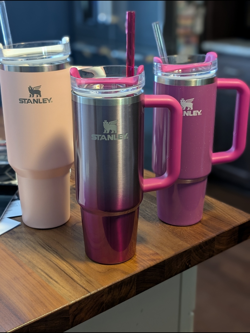 Stanley Pink Ombre, Peach Colorblock, Shimmer Punch